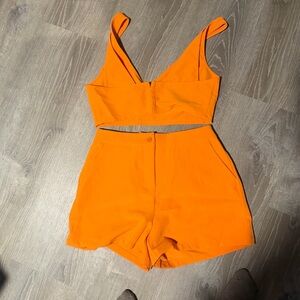 Vibrant Orange Two-Piece Set